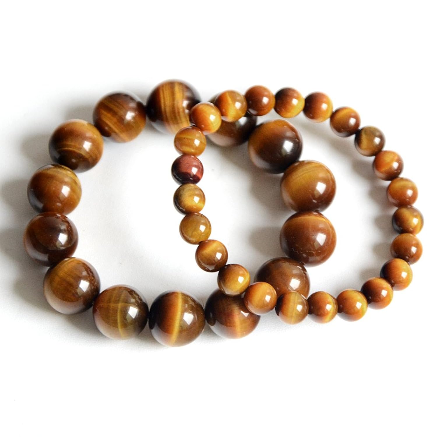 ruopu若璞 纯天然南非黄虎眼石手链 14mm/8mm情侣款虎晴石手链 天然